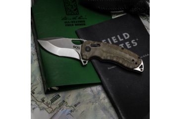 Image of SOG Specialty Knives &amp; Tools Kiku XR Satin Folding Knife, Silver, 12-27-01-57