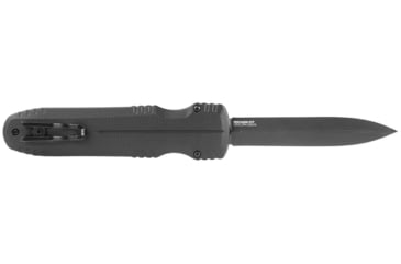 Image of SOG Specialty Knives &amp; Tools Pentagon Blackout OTF Automatic Folding Knife, 3.75in, S35VN Stainless, Spear Point Blade, Black TiNi, Black Aluminum Handle, 15-61-01-57