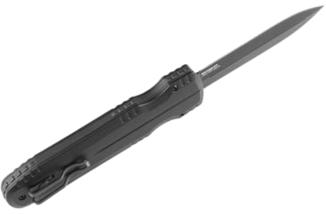 Image of SOG Specialty Knives &amp; Tools Pentagon Blackout OTF Automatic Folding Knife, 3.75in, S35VN Stainless, Spear Point Blade, Black TiNi, Black Aluminum Handle, 15-61-01-57
