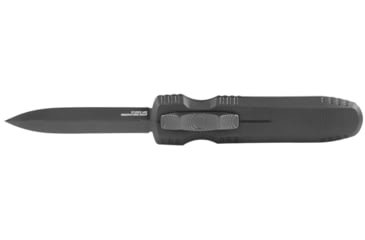 Image of SOG Specialty Knives &amp; Tools Pentagon Blackout OTF Automatic Folding Knife, 3.75in, S35VN Stainless, Spear Point Blade, Black TiNi, Black Aluminum Handle, 15-61-01-57