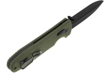 Image of SOG Specialty Knives &amp; Tools Pentagon XR Automatic Folding Knife, 3.63in, CTS-XHP Stainless, Spear Point Blade, Black Oxide, OD Green G10 Handle, 12-61-02-57