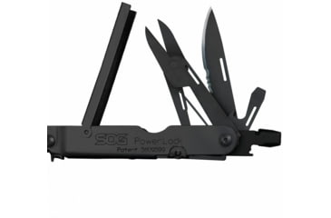 Image of SOG Specialty Knives &amp; Tools Powerlock EOD Scissors Multi-Tool w/ Nylon Sheath, Black Oxide Finish, Black/Black, SOG-B61N-CP