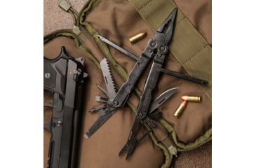 Image of SOG Specialty Knives &amp; Tools Powerlock EOD Scissors Multi-Tool w/ Nylon Sheath, Black Oxide Finish, Black/Black, SOG-B61N-CP