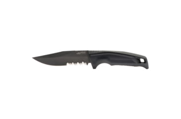 Image of SOG Specialty Knives &amp; Tools Recondo FX Fixed Blade Knives, 4.6in, Partially Serrated Edge, CRYO 440C Steel, Spear Point, Black, GRN / TPU Handle, Black, SOG-17-22-02-57