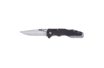 Image of SOG Specialty Knives &amp; Tools Salute - Bead Blasted Knive, 3.625in 8Cr13Mov Steel Blade, G10 Black Handle, FF10