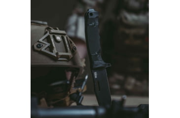 Image of SOG Specialty Knives &amp; Tools SEAL FX Tanto Fixed Blade Knife, 4.3in, CPM S35VN Blade, Tanto, Black, 30% GRN Handle, SOG-17-21-02-57