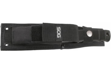 Image of SOG Specialty Knives &amp; Tools SEAL Pup Elite Nylon Sheath Fixed Blade Knife, 9.5in, AUS-8 Blade, Clip Point, Black, Glass-Reinforced Nylon Handle, Black/Black, SOG-E37SN-CP