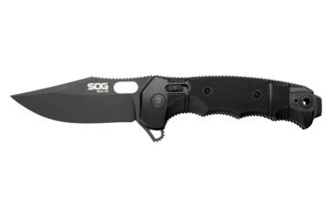 Image of SOG Specialty Knives &amp; Tools SEAL XR Flipper 3.9in Folding Knife,TiNi S35VN Clip Point Blade, Black, 12-21-01-57
