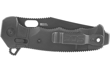 Image of SOG Specialty Knives &amp; Tools Seal XR Folding Knife, 3.9in, Partially Serrated Edge, S35VN Steel, Clip Point, Black, GRN Handle, SOG-12-21-05-57