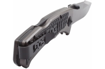 Image of SOG Specialty Knives &amp; Tools Sideswipe Folding Knife, 7Cr15 Blade, Clip Point, Grey Anodized, Aluminum Handle, Silver, SOG-SW1011-CP