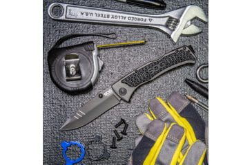 Image of SOG Specialty Knives &amp; Tools Sideswipe Folding Knife, 7Cr15 Blade, Clip Point, Grey Anodized, Aluminum Handle, Silver, SOG-SW1011-CP