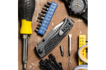 Image of SOG Specialty Knives &amp; Tools Sideswipe Folding Knife, 7Cr15 Blade, Clip Point, Grey Anodized, Aluminum Handle, Silver, SOG-SW1011-CP