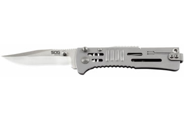 Image of SOG Specialty Knives &amp; Tools SlimJim Assisted Folding Knife, 3.18in, AUS-8 Blade, Clip Point, Bead Blasted, 420 Stainless Steel Handle, SOG-SJ31-CP