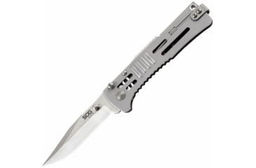 Image of SOG Specialty Knives &amp; Tools SlimJim Assisted Folding Knife, 3.18in, AUS-8 Blade, Clip Point, Bead Blasted, 420 Stainless Steel Handle, SOG-SJ31-CP