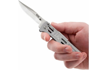 Image of SOG Specialty Knives &amp; Tools SlimJim Assisted Folding Knife, 3.18in, AUS-8 Blade, Clip Point, Bead Blasted, 420 Stainless Steel Handle, SOG-SJ31-CP
