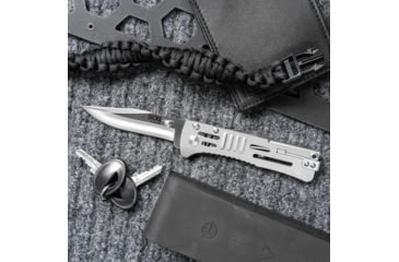 Image of SOG Specialty Knives &amp; Tools SlimJim Assisted Folding Knife, 3.18in, AUS-8 Blade, Clip Point, Bead Blasted, 420 Stainless Steel Handle, SOG-SJ31-CP
