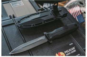 Image of Sog Specialty Knives & Tools Sog Knife Pentagon Fx Blackout 4.77 Dbl Edge Blade Blackout