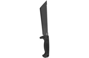 Image of SOG Specialty Knives &amp; Tools SOGFari Machete Fixed Blade Knife, 10in, 3Cr13 Blade, Tanto, Black, Kraton Handle, Black, SOG-MC04-N