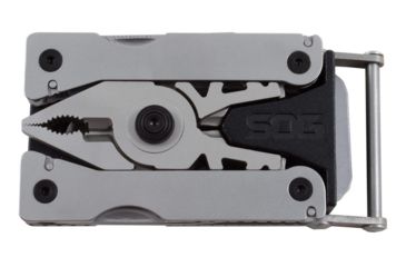 Image of SOG Specialty Knives &amp; Tools Sync I Traveler Detachable Multi - Tool with Belt Buckle, 11 Tools, 4.4in, Black, SN1002-CP