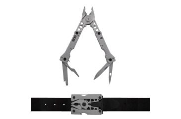 Image of SOG Specialty Knives &amp; Tools Sync I Traveler Detachable Multi - Tool with Belt Buckle, 11 Tools, 4.4in, Black, SN1002-CP