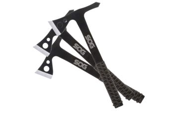 Image of SOG Specialty Knives &amp; Tools Throwing Hawks, 3 Pack-Stamped, Glass-Reinforced Nylon Handle, Nylon Sheath, TH1001