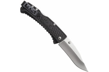 Image of SOG Specialty Knives &amp; Tools Traction Folding Knife, 3.5in, 5Cr13MoV Blade, Clip Point, Black, Glass-Reinforced Nylon Handle, SOG-TD1011-CP