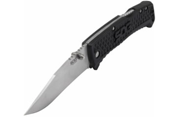 Image of SOG Specialty Knives &amp; Tools Traction Folding Knife, 3.5in, 5Cr13MoV Blade, Clip Point, Black, Glass-Reinforced Nylon Handle, SOG-TD1011-CP