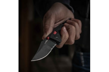 Image of SOG Specialty Knives &amp; Tools Trident At - Black Red - Partially Serrated - 11-12-02-41