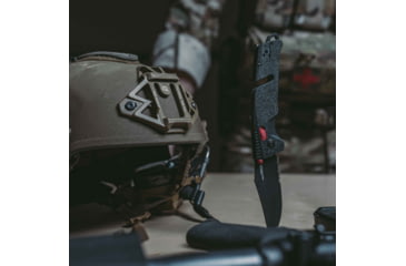 Image of SOG Specialty Knives &amp; Tools Trident At - Black Red - Partially Serrated - 11-12-02-41