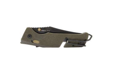 Image of SOG Specialty Knives &amp; Tools Trident AT Folding Knives, 3.7in, CRYO D2, Partially Serrated Clip Point Blade, Olive Drab GRN Handle, 11-12-11-41