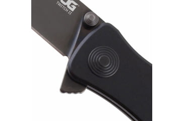 Image of SOG Specialty Knives &amp; Tools Twitch II Folding Knife, 2.65in, AUS-8 Blade, Drop Point, Black, Anodized Aluminum 6061-T6 Handle, Black, SOG-TWI12-CP