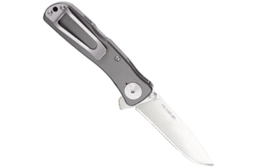 Image of SOG Specialty Knives &amp; Tools Twitch II Folding Knife, 2.65in, AUS-8 Blade, Drop Point, Grey, Anodized Aluminum 6061-T6 Handle, Tan, SOG-TWI8-CP