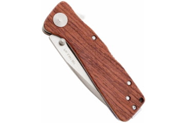 Image of SOG Specialty Knives &amp; Tools Twitch XL Folding Knife, 3.25in, AUS-8 Blade, Drop Point, Brown, Rosewood Handle, Silver, SOG-TWI24-CP