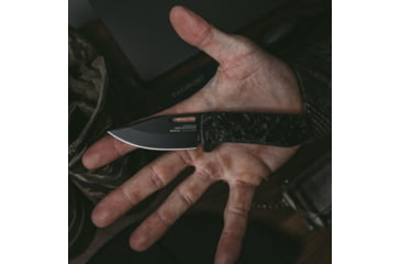 Image of SOG Specialty Knives &amp; Tools Ultra XR XHP Folding Knives, 2.8in, Straight Edge, CTS XHP Steel, Spear Point, Blackout, Carbon Fiber Handle, SOG-12-63-05-57