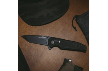 Image of SOG Specialty Knives &amp; Tools Vision XR LTE Folding Knives, 3.36in, Straight Edge, CTS XHP Steel, Tanto, Black, G10 Handle, SOG-12-57-07-57