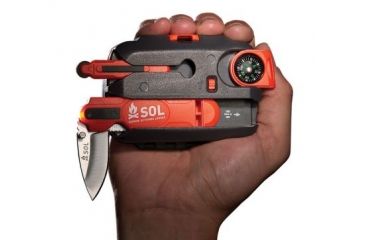 Image of Survive Outdoors Longer Pocket Origin Survival Tool Box w/ Core Lite Knife, Fire Lite, Survival Essentials, 0140-0828