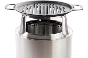 Image of Solo Stove Bonfire Cast Iron Grill Top and Hub, Stainless-Steel, Cast-Iron Black, Medium, SSBON-COOKING-BUNDLE