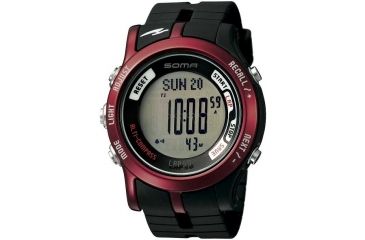 Image of Soma Dwj81-0003 Alti-compass Watch, Grey Face, Black Polyurethane Band SOMDWJ81-0003