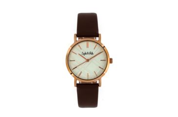 Image of Sophie And Freda Budapest Leather-Band Watch, Brown, One Size, SAFSF5004