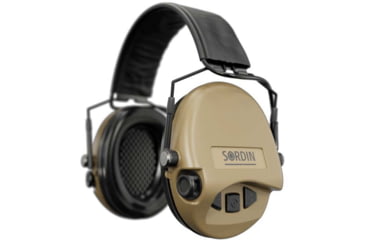 Image of Sordin Supreme MIL AUX Headset, Slim Headband, Beige Cups, 500782