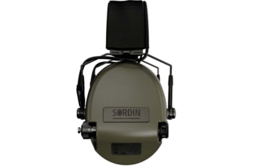 Image of Sordin Supreme MIL AUX Headset, Slim Headband, Green Cups, 500783