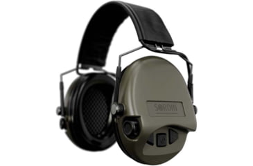 Image of Sordin Supreme MIL AUX Headset, Slim Headband, Green Cups, 500783