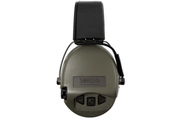 Image of Sordin Supreme PRO Headset, Leather Headband, Green Cups, 500546