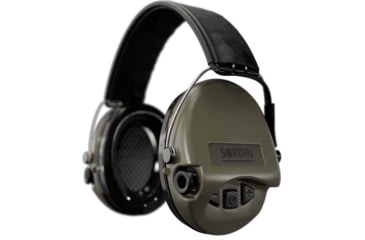 Image of Sordin Supreme PRO Headset, Leather Headband, Green Cups,, 500548