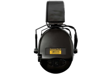 Image of Sordin Supreme PRO-X Slim Headset, Leather Headband, Black Cups, 520474