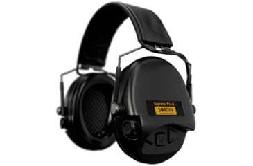 Image of Sordin Supreme PRO-X Slim Headset, Leather Headband, Black Cups, 520474