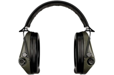 Image of Sordin Supreme PRO-X Slim Headset, Leather Headband, Green Cups, 520473