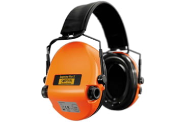 Image of Sordin Supreme PRO-X Slim Headset, Leather Headband, Orange Cups, 520472
