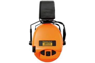 Image of Sordin Supreme PRO-X Slim Headset, Leather Headband, Orange Cups, 520472
