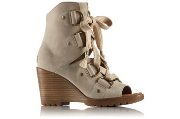 Image of Sorel After Hours Lace Up Suede Casual Boot, Womens, Oatmeal, 7.5 US, 1787451241-7.5